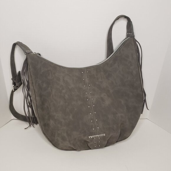 NWOT Kenneth Cole Reaction Hobo Bag Gray Big - Picture 4 of 13
